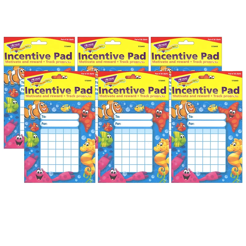 Trend Enterprises® Sea Buddies™ Incentive Pad, 6ct.