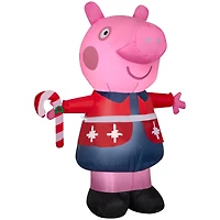 4.5ft. Airblown® Inflatable Christmas Peppa Pig in Red Holiday Sweater