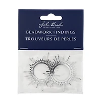 John Bead Silver Sun Pendants, 2ct.