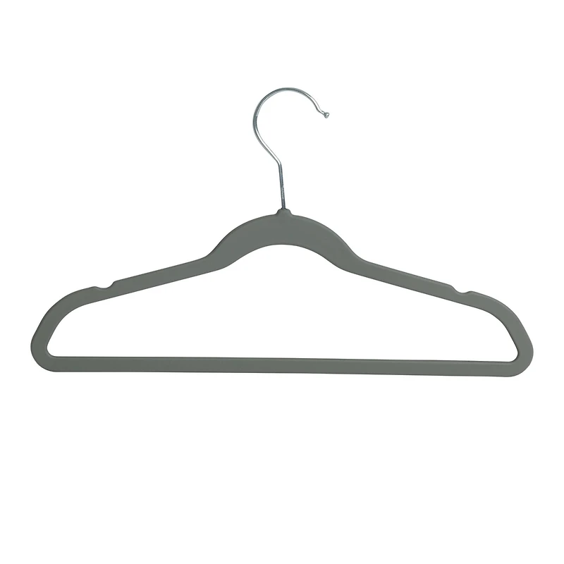 Honey Can Do Gray Slim Profile Rubber Kids Hangers, 10ct.