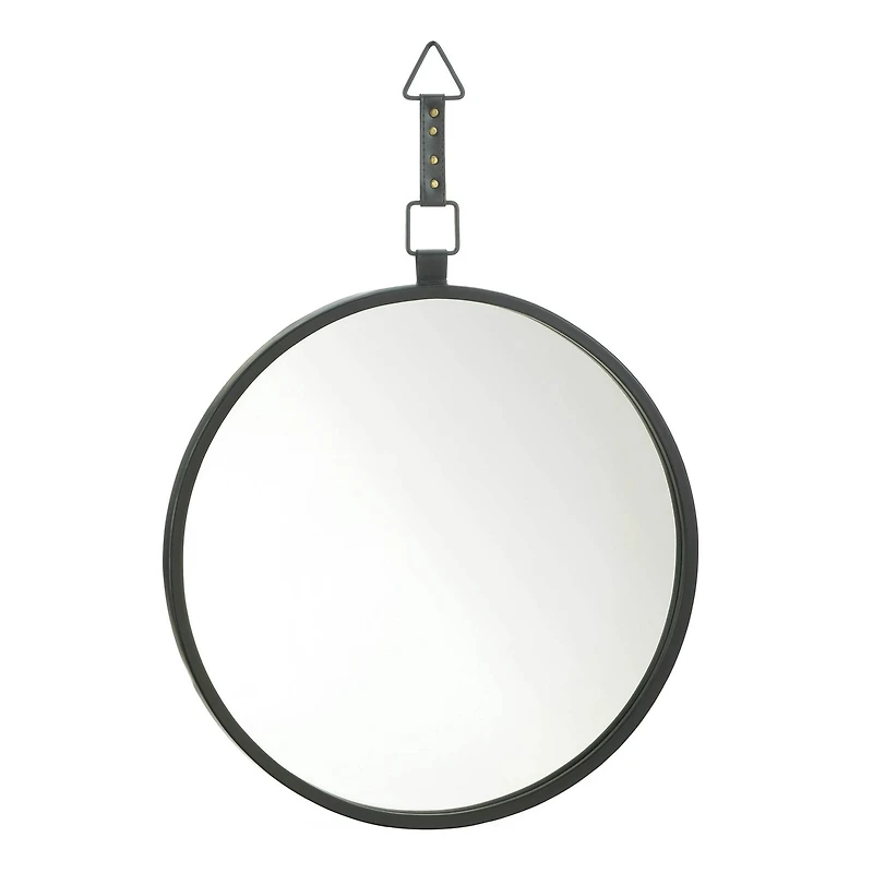 Round Mirror with Leather Strap