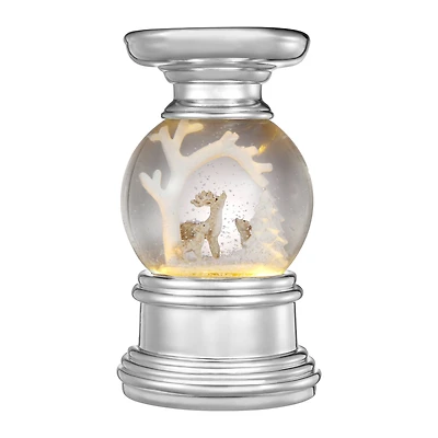 Haute Decor 6.5" Snowburst™ Christmas Deer Snowglobe Candle Holder