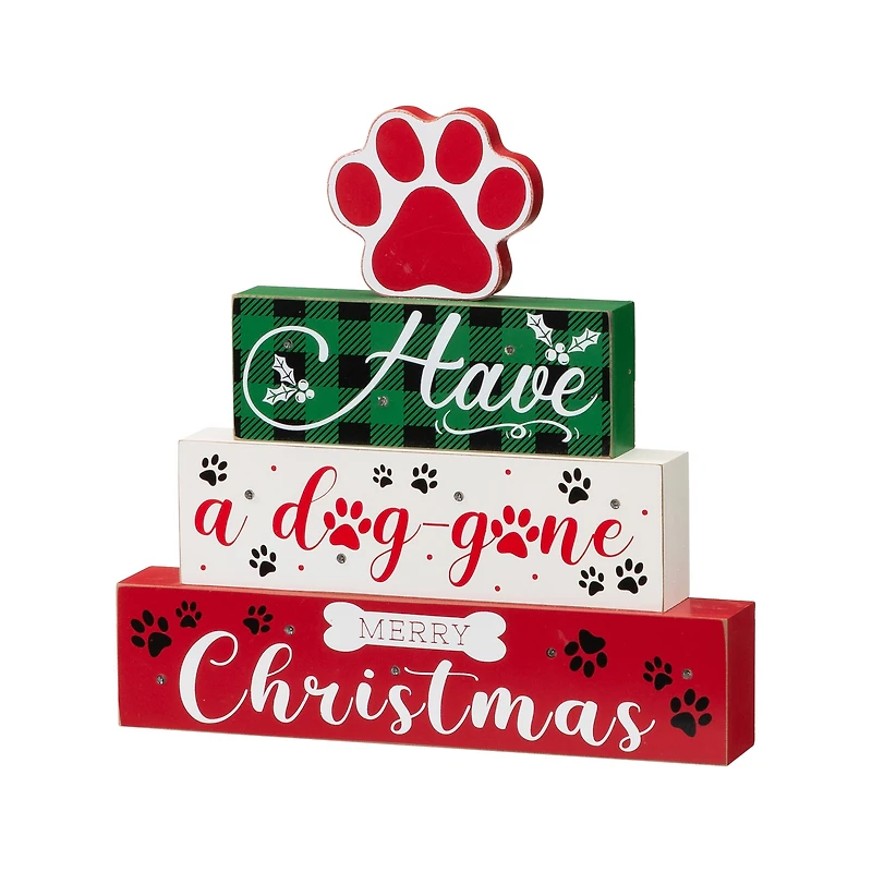 Glitzhome® 12" LED Lighted Pet Block Word Sign