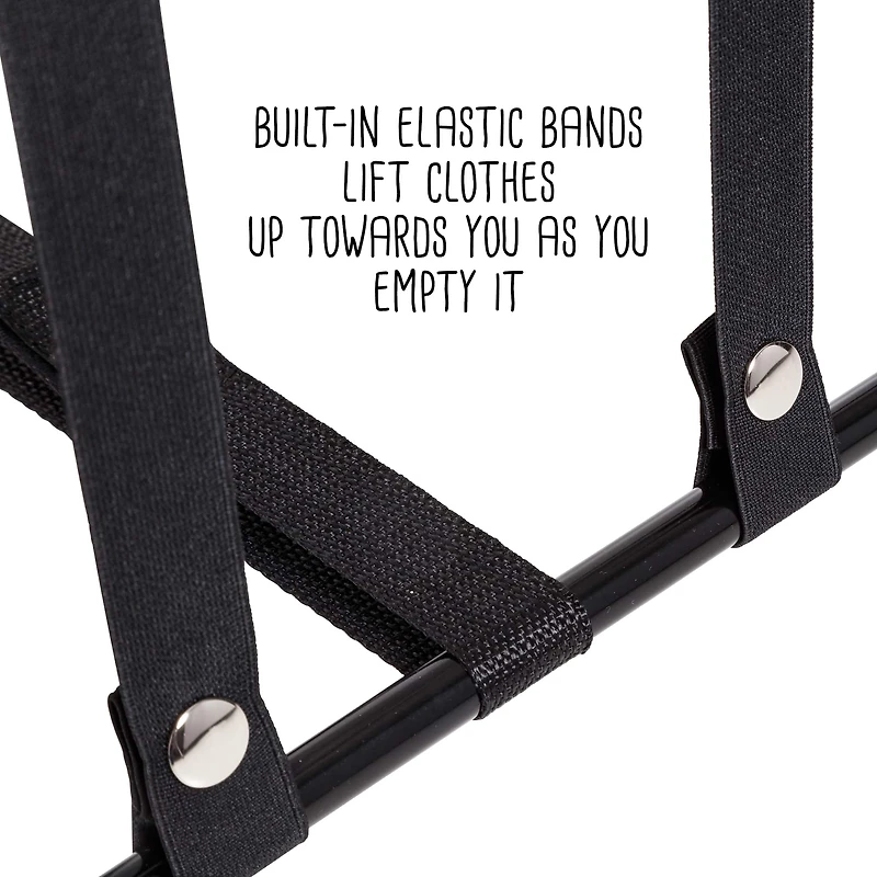 Honey Can Do Black/ Single Bounce Back Hamper with Wheels and Lid