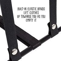 Honey Can Do Black/ Single Bounce Back Hamper with Wheels and Lid