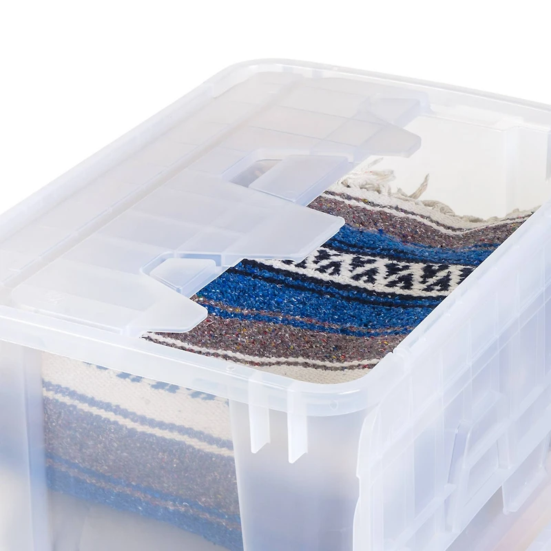 IRIS® 50qt. Clear Wing Lid Storage Boxes, 4ct.