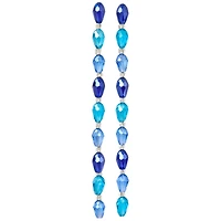 12 Pack: Teardrop Faceted Glass Beads, Aqua by Bead Landing™