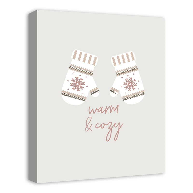 Warm And Cozy Mittens 16x20 Canvas Wall Art