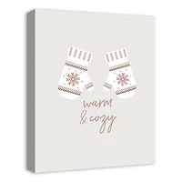 Warm And Cozy Mittens 16x20 Canvas Wall Art