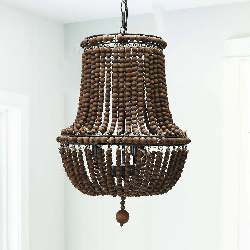 Hello Honey® Draped Wood Bead Chandelier