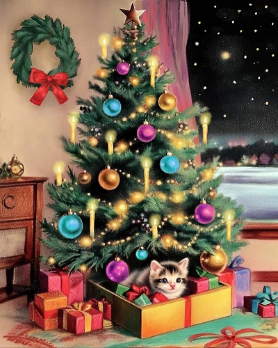 16" x 20" Vintage Christmas Tree Paint-by-Number Kit by Artist's Loft™