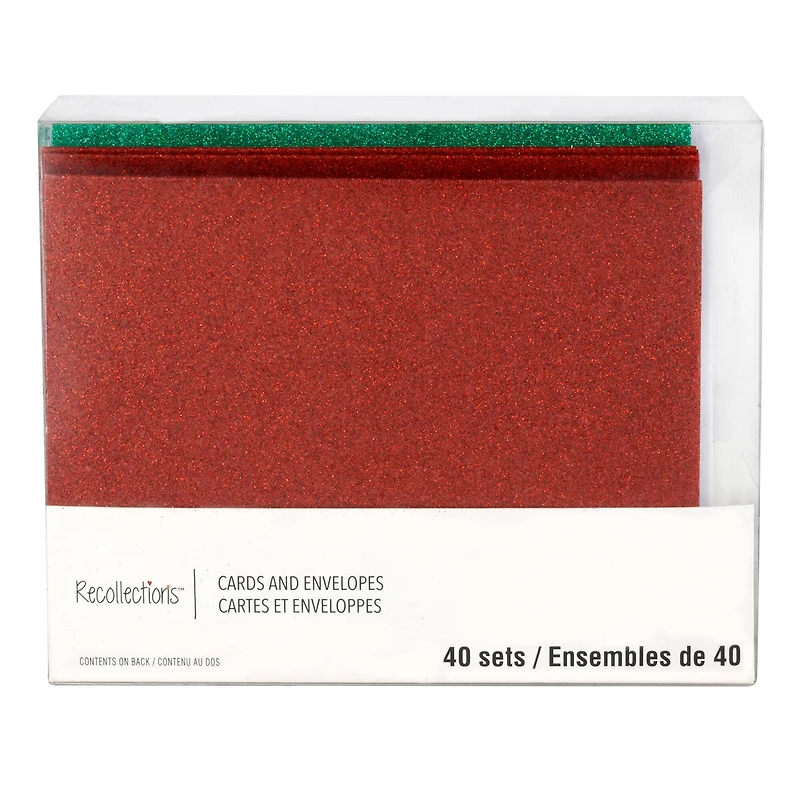 Glitter Rainbow Cards & Envelopes by Recollections™, 4.25" x 5.5"