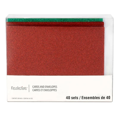 Glitter Rainbow Cards & Envelopes by Recollections™, 4.25" x 5.5"