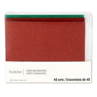 Glitter Rainbow Cards & Envelopes by Recollections™, 4.25" x 5.5"