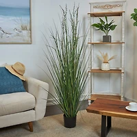 5ft. Potted Green Onion Grass & String of Pearl Artificial Plant