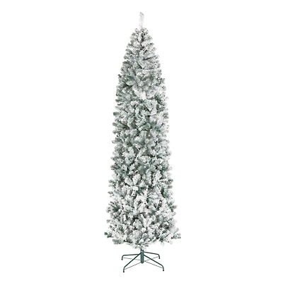 9ft. Unlit Acacia Flocked Artificial Christmas Tree