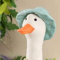 Glitzhome® 15.75" Easter Fabric Boy Duck Figurine