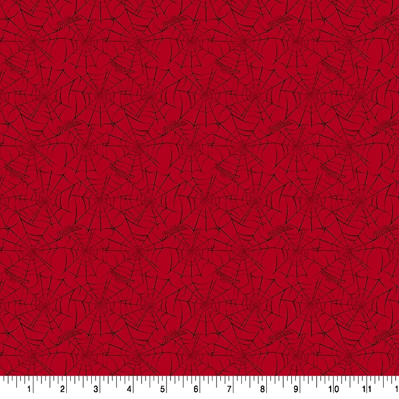 Marvel® Spider-Man Red Web Cotton Fabric