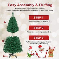 Costway 5ft. Unlit Pine Artificial Christmas Tree