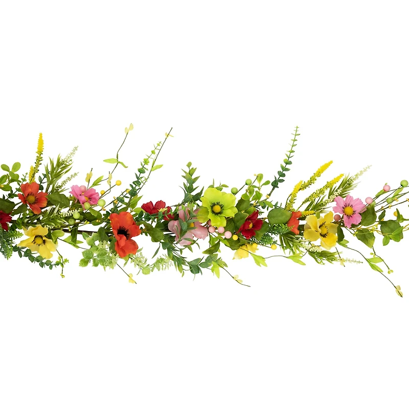 5ft. Poppy & Eucalyptus Spring Garland