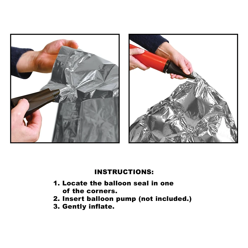 Beistle Silver Foil Balloon Backdrops