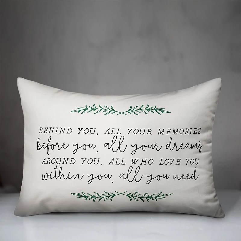 20" x 14" Memories Dreams Love Indoor/Outdoor Pillow