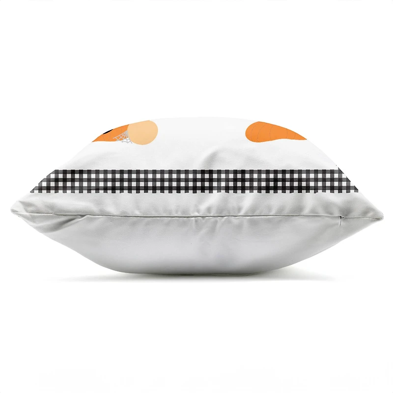 Stupell Industries Pumpkin Truck with Gingham Border Outdoor Printed Pillow
