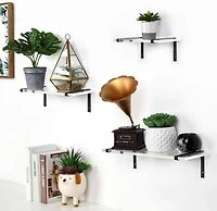 NEX™ White Wall Mounted Floating Shelf Set