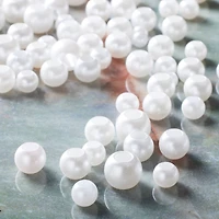 White Pearl Plastic Round Craft Beads by Bead Landing™