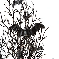 Glitzhome® 20" Lighted Halloween Bats Table Tree Decor