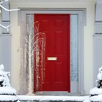 6ft. Pre-Lit Outdoor Willow Artificial Christmas Tree, Clear Lights