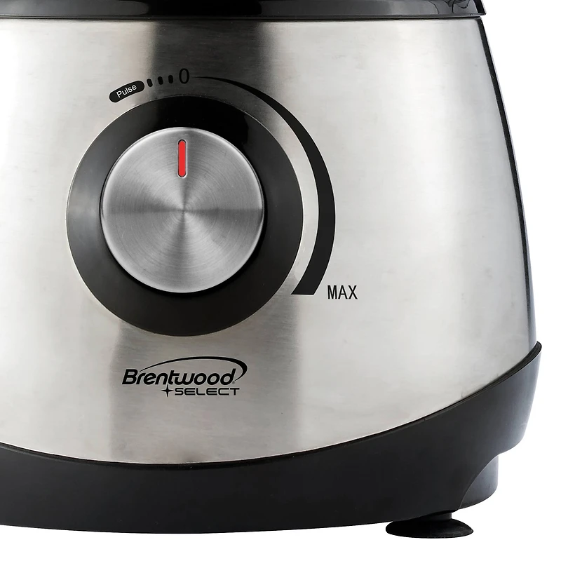Brentwood 12-Cup 600-Watt Stainless Steel Food Processor