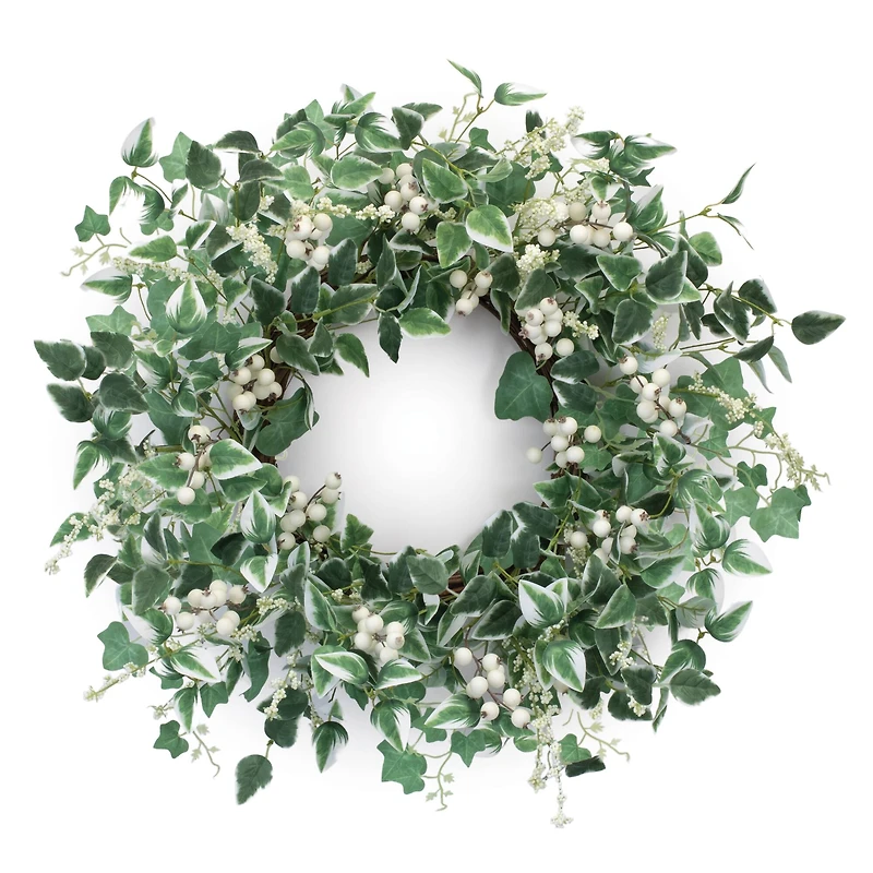 23.5" Mixed Foliage & Berry Wreath