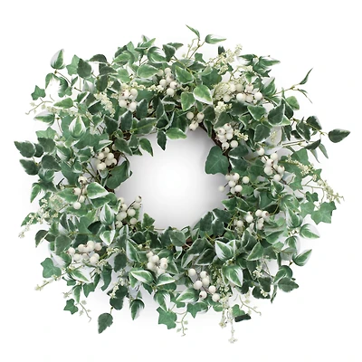 23.5" Mixed Foliage & Berry Wreath