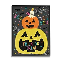 Stupell Industries Boo To You Fun Jack-O-Lanterns Framed Giclee Art