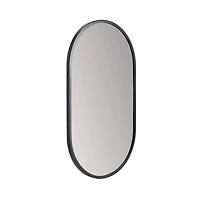 Habitat Pluto 28" Black Oval Wall Mirror