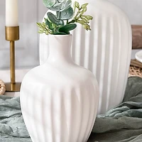Kate Aspen® White Textured Ceramic Minimalist Vase Set
