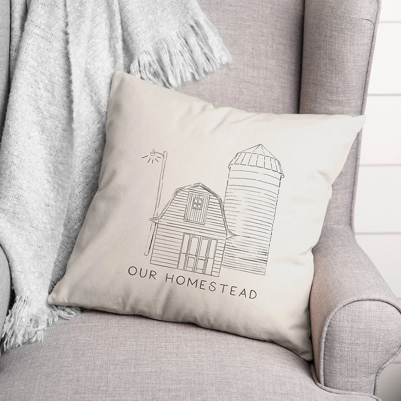 Our Homestead 18" x 18" Throw Pillow