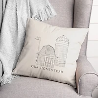 Our Homestead 18" x 18" Throw Pillow