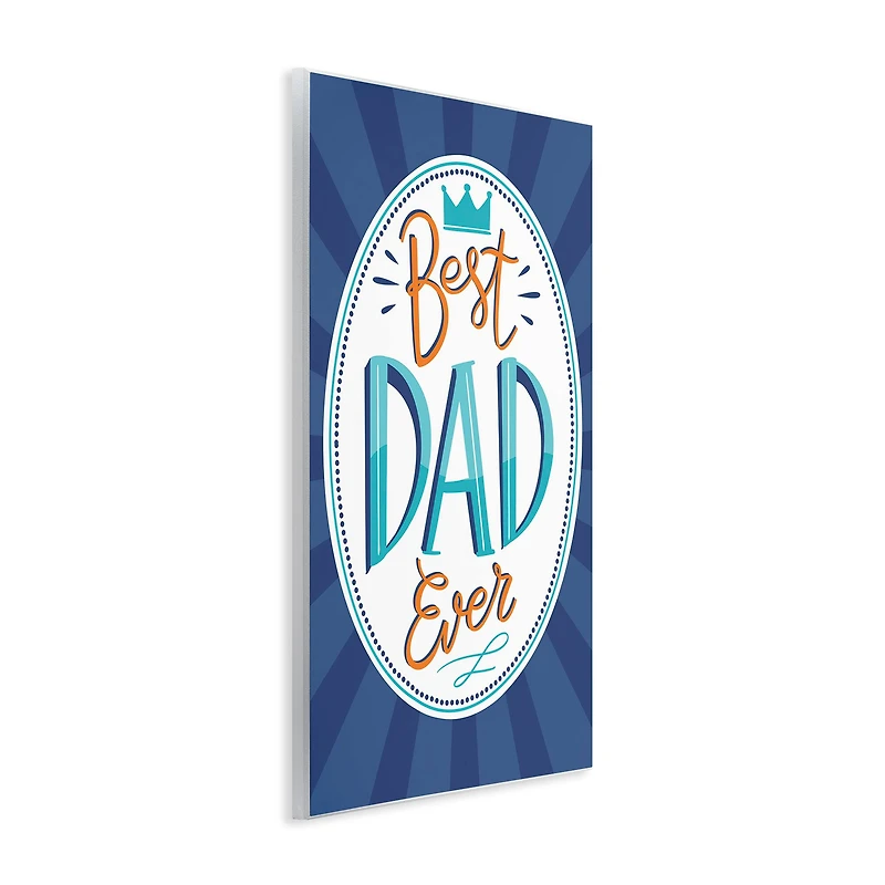 Stupell Industries Best Dad Ever Striped Phrase Wall Plaque Art
