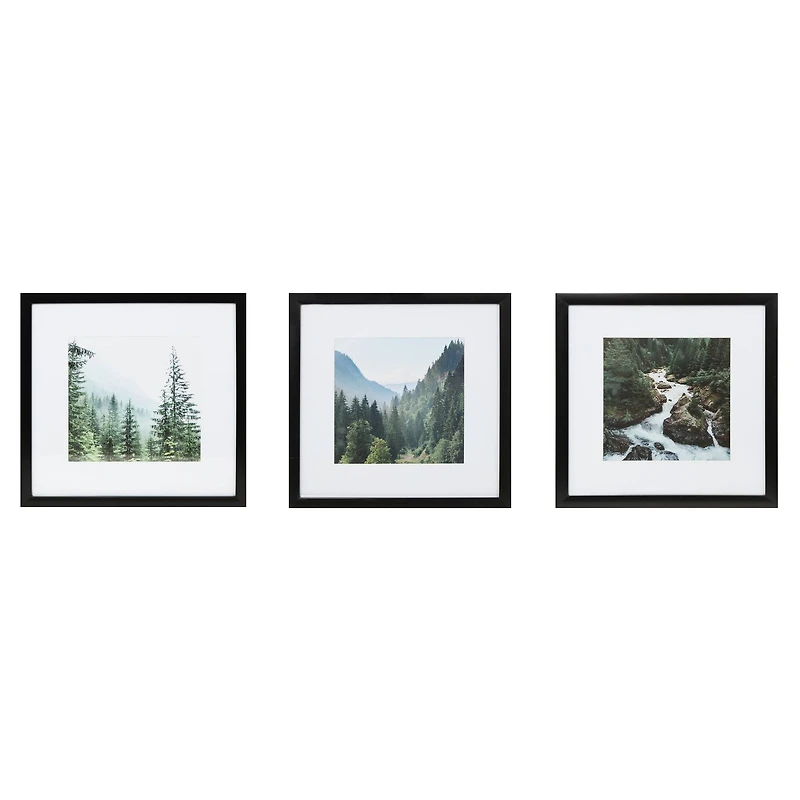 3 Pack Gallery™ Black Frame with Mat by Studio Décor®