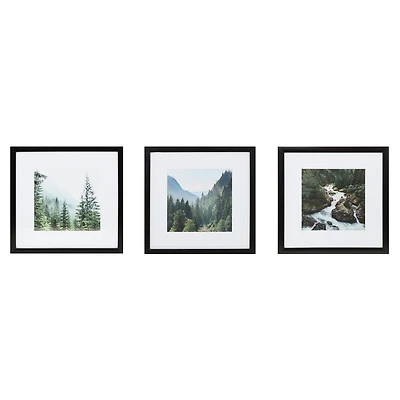 3 Pack Gallery™ Black Frame with Mat by Studio Décor®