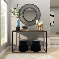 17" Blue Glass Galaxy Inspired Abstract Vase