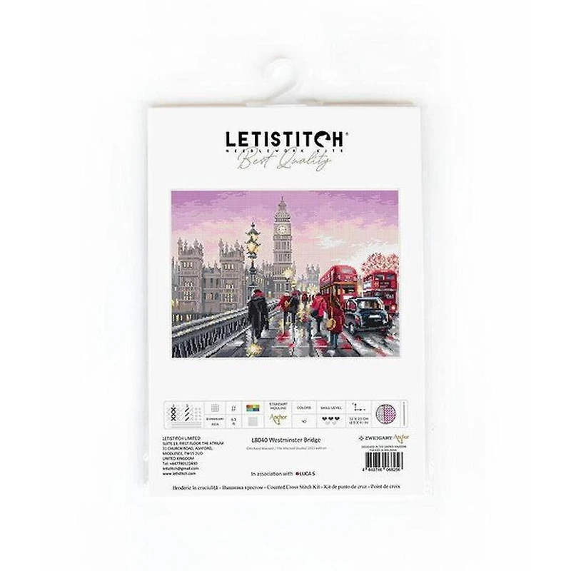 LetiStitch Westminster Bridge Counted Cross Stitch Kit