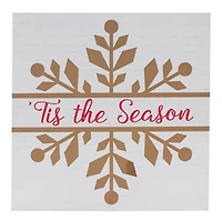 11.75" Snowflake Christmas Season Sign Décor Set