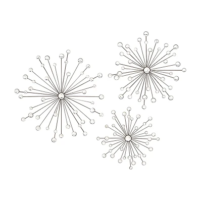 Clear Acrylic Starburst Glam Wall Decor Set