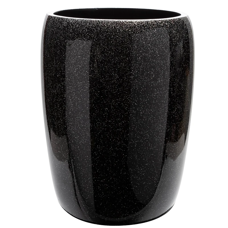 Elle Décor Eclat Black Glitter Waste Bin