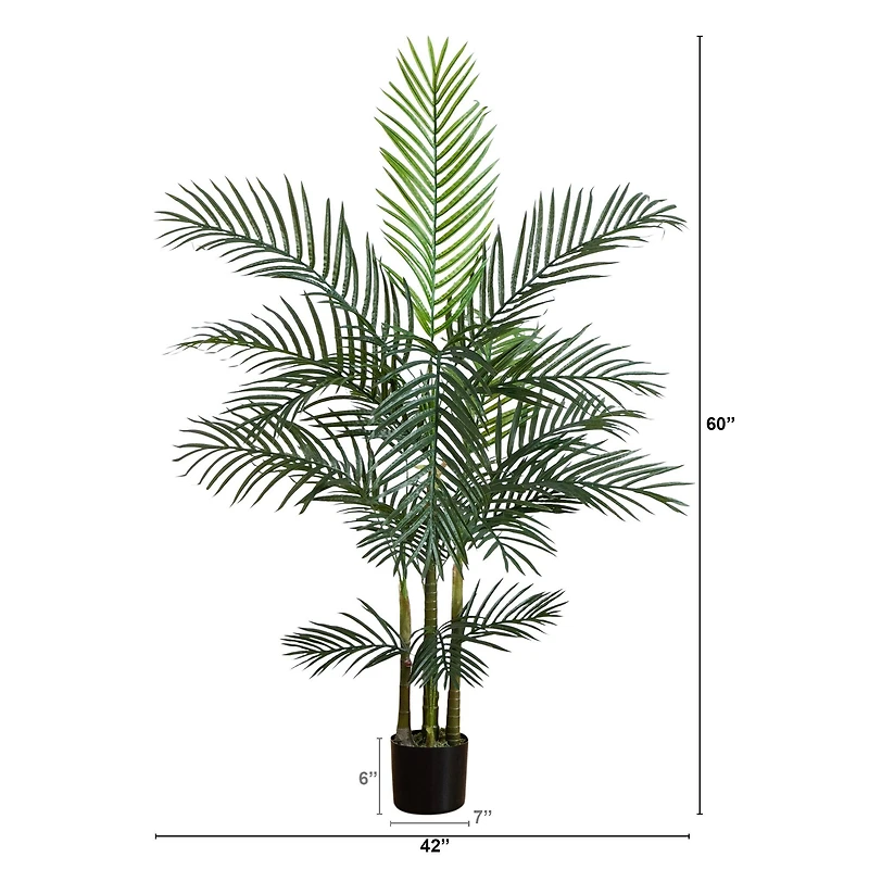 5ft. Potted UV Resistant Areca Palm Tree