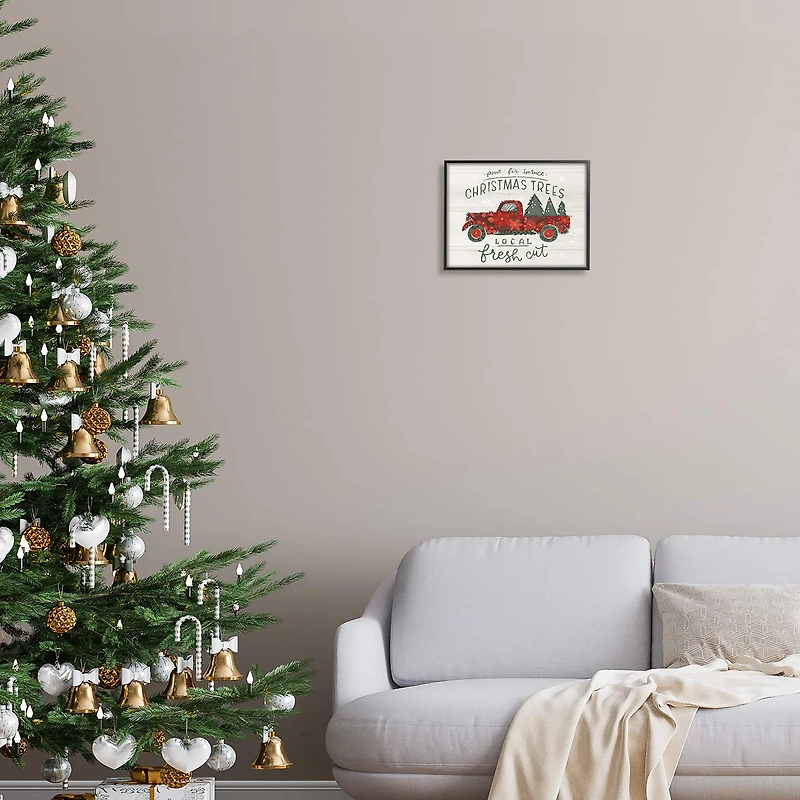 Stupell Industries Local Fresh Cut Christmas Trees Framed Giclee Art