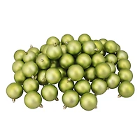60ct Matte Green Kiwi Shatterproof  Ball Ornaments